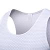 Maiyifu-GJ Men's Gym Sport Fitness Slim Fit T-Shirt Athletic Workout Quick-Dry Shirts Sleeveless Compression Tank Top (White,XX-Large) view 4