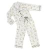 Bella Sleep + Spa Christmas Pajamas for Women - 2-Piece Long Sleeve Full Length Satin Pajama Set, Small, Oh Deer view 1