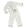 Bella Sleep + Spa Christmas Pajamas for Women - 2-Piece Long Sleeve Full Length Satin Pajama Set, Small, Oh Deer view 4