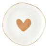 Bella Sleep + Spa Gifts for Women Jewelry Tray Ring Holder Trinket Tray, 4.5-Inch Diameter, Gold Heart view 1