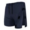 Unisex Hip Knee Surgery Recovery Shorts Men Tear Away Short Pant Breakaway 2 Sides Snap Shorts Adaptive Clothing Women Navy XXL view 1