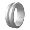 Hokygoky 8 mm Silicone Rings Belveled Edge Groove Men Wedding Rubber Bands Flexible Silicone Finger Ring Jewelry Silver 7 view 1