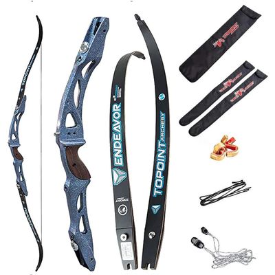 66/68/70 Inch ILF Recurve Bow 18-44lbs Takedown Recurve Bow ILF Bow Riser and Limbs Aluminum Riser Right Handed Bow for Athletic Competition (66 inch/20 lbs, Laser Dazzle)