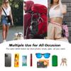AceTreker 32 oz 40 oz Water Bottle Sleeve with 4 Pocket, Neoprene Water Bottle Carrier Bag with Strap & Paracord Handle, Metal Steel Water Flask Sling Pouch Holder for Walking Hiking-Purple Rose view 3