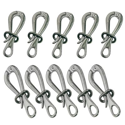 316 Stainless Steel Quick Release Pelican Hook 4" for Marine Boat, Yatch, 10 Pcs
