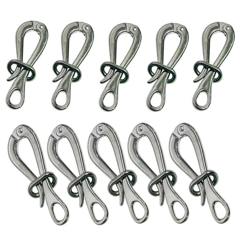 316 Stainless Steel Quick Release Pelican Hook 4" for Marine Boat, Yatch, 10 Pcs