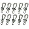 10 Pc Marine Boat Stainless Steel 4" Pelican Hook with Loop Rigging Lifting Hook view 1