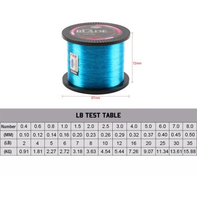 HEXEH Fishing Line 500M Nylon Line Material Monofilament Fishing Line Super Strong Carp Fishing Line Mono Line 2-35LB Fishing Leader Line (Color : B2, Size : 500M 12LB)