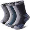 LINEMIN Kids Merino Wool Hiking Socks Toddlers Boys Girls Winter Warm Thick Thermal Boot Cushion Crew Socks 6 Pairs (8-12 Years, Darkcolor Hiking Socks) view 1
