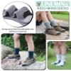 LINEMIN Kids Merino Wool Hiking Socks Toddlers Boys Girls Winter Warm Thick Thermal Boot Cushion Crew Socks 6 Pairs (8-12 Years, Darkcolor Hiking Socks) view 4