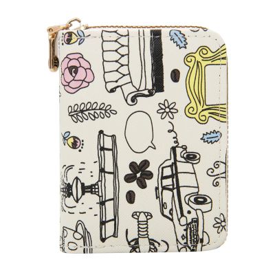 LJCZKA Credit Card Holder for Women Girls Small Card Case Short Flower Cute Accordion Organizer Coin Purse with Zipper (White)