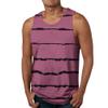Maiyifu-GJ Men's Contrast Sports Sleeveless Tank Top Summer Vacation Vest With Hem Casual Beach Loose Printed Undershirt (Pink2,X-Large) view 1