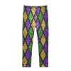Aflyko Mardi Gras Girls' Leggings Fleur De Lis Glitter Zigzag Kids Running Yoga Pants Dance Tights Skinny Stretch Ankle Length Fat Tuesday Wear 6T view 1