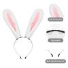 JUNBOON Plush Furry Bunny Headwear Faux Fur Rabbit Ear Headband Cosplay Costume Hair Accessories view 3