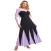 Lorilida Womens Steampunk Gothic Victorian Mermaid Costume Halloween Princess Long Sleeve Maxi Dress Black Large view 2