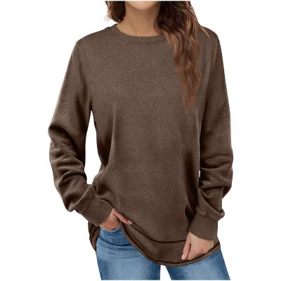 Uillui Casual 4-Way Stretch Shirts Womens Fall 2023 Fashion Long Sleeve Legging Tunic Tops Crewneck Sweatshirt Dressy Blouse