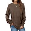 Uillui Casual 4-Way Stretch Shirts Womens Fall 2023 Fashion Long Sleeve Legging Tunic Tops Crewneck Sweatshirt Dressy Blouse view 2