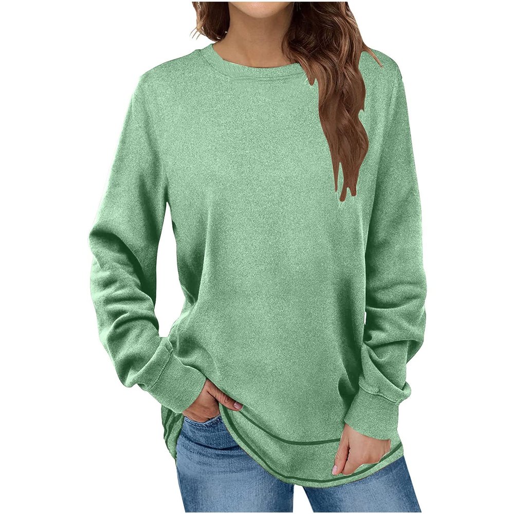 Uillui Casual 4-Way Stretch Shirts Womens Fall 2023 Fashion Long Sleeve Legging Tunic Tops Crewneck Sweatshirt Dressy Blouse