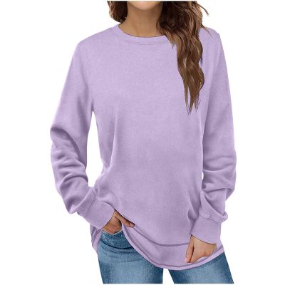 Uillui Casual 4-Way Stretch Shirts Womens Fall 2023 Fashion Long Sleeve Legging Tunic Tops Crewneck Sweatshirt Dressy Blouse