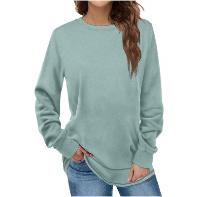 Uillui Casual 4-Way Stretch Shirts Womens Fall 2023 Fashion Long Sleeve Legging Tunic Tops Crewneck Sweatshirt Dressy Blouse