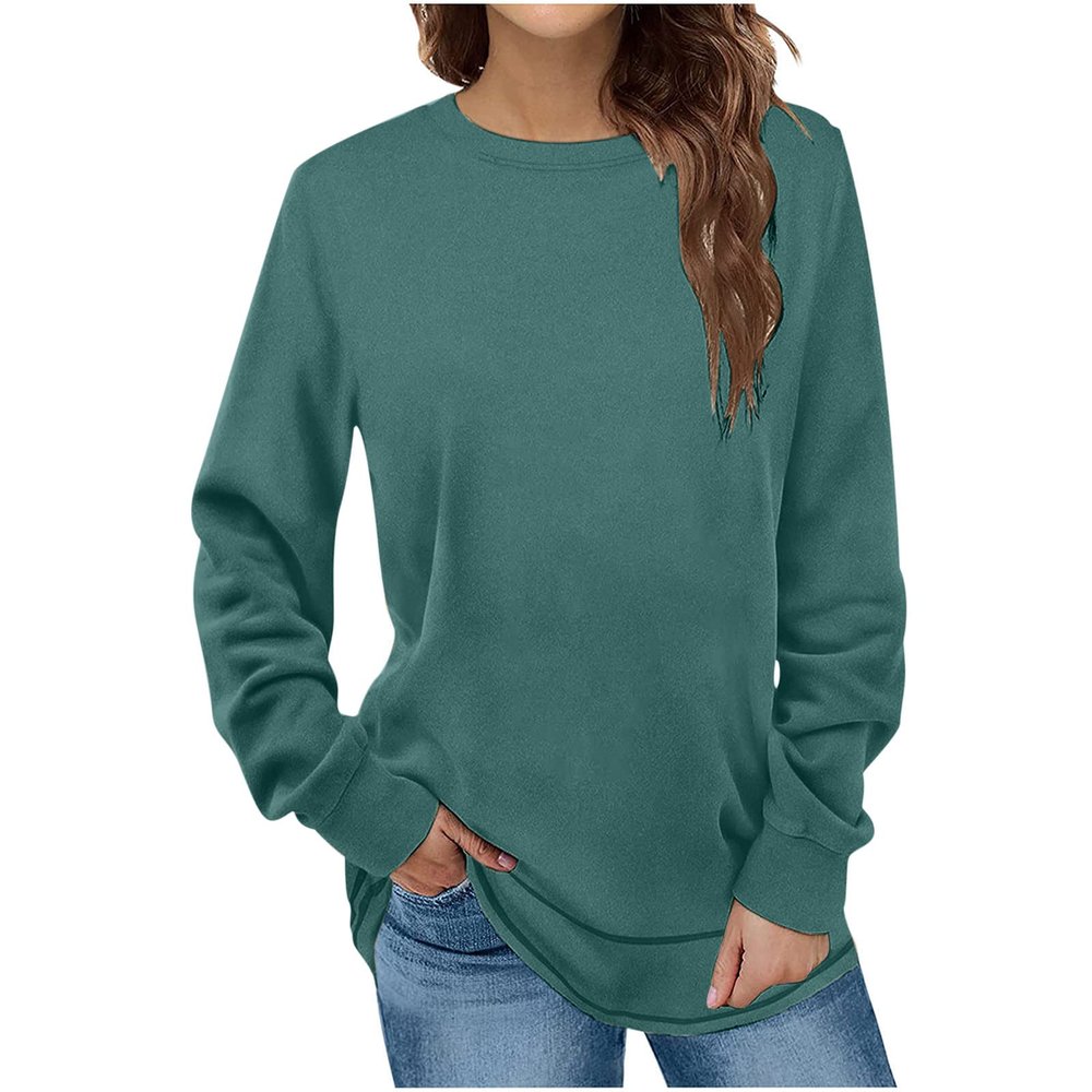 Uillui Casual 4-Way Stretch Shirts Womens Fall 2023 Fashion Long Sleeve Legging Tunic Tops Crewneck Sweatshirt Dressy Blouse