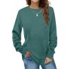 Uillui Casual 4-Way Stretch Shirts Womens Fall 2023 Fashion Long Sleeve Legging Tunic Tops Crewneck Sweatshirt Dressy Blouse view 2