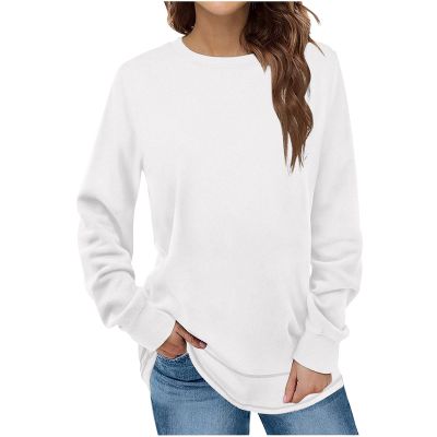 Uillui Casual 4-Way Stretch Shirts Womens Fall 2023 Fashion Long Sleeve Legging Tunic Tops Crewneck Sweatshirt Dressy Blouse