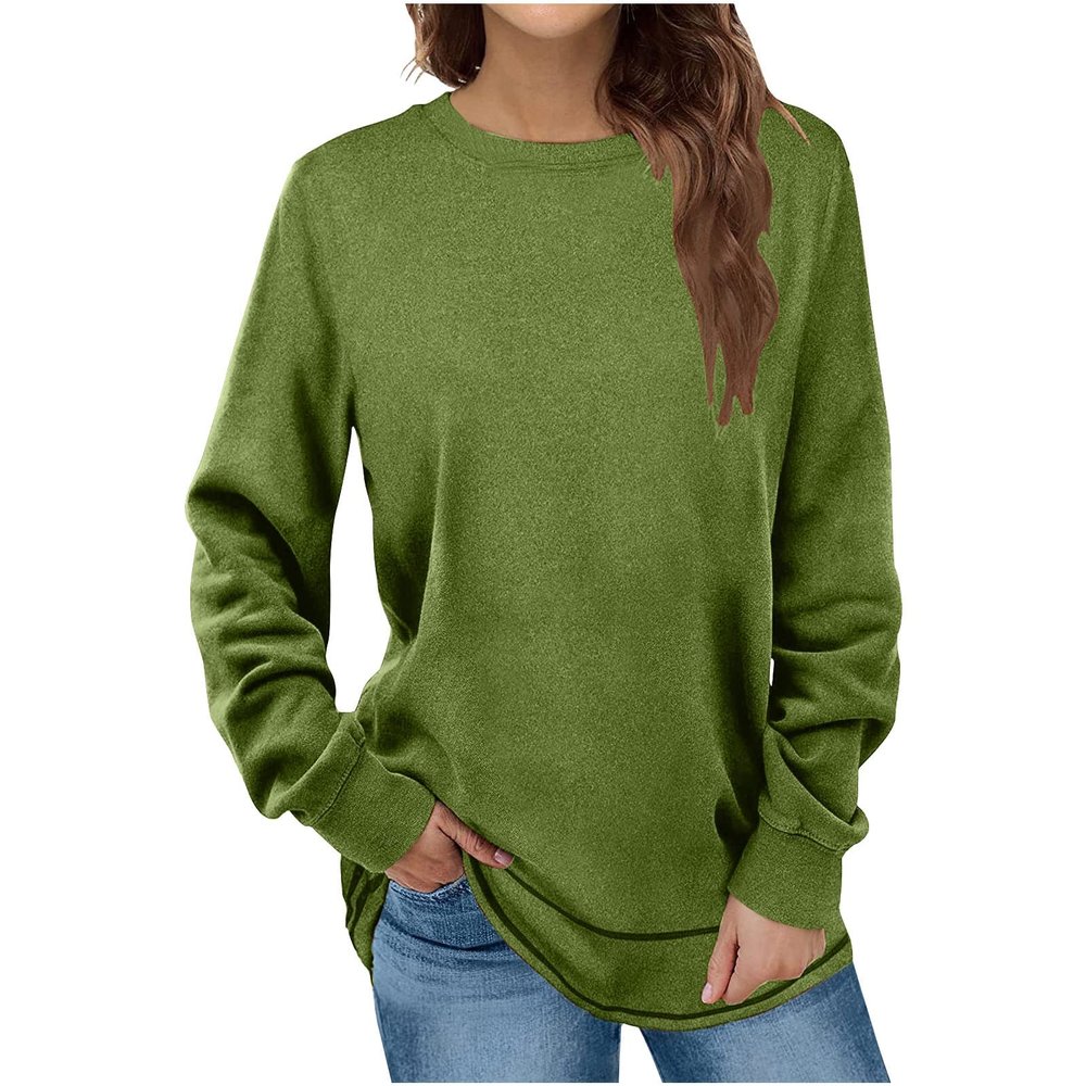 Uillui Casual 4-Way Stretch Shirts Womens Fall 2023 Fashion Long Sleeve Legging Tunic Tops Crewneck Sweatshirt Dressy Blouse