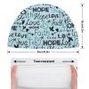 Faith, Hope and Love with Cross and Hearts Adult Swim Caps Durable Bathing Cap Swimming Hats for Women Men view 2