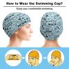 Faith, Hope and Love with Cross and Hearts Adult Swim Caps Durable Bathing Cap Swimming Hats for Women Men view 3