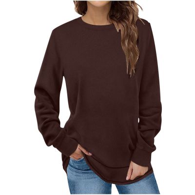 Uillui Casual 4-Way Stretch Shirts Womens Fall 2023 Fashion Long Sleeve Legging Tunic Tops Crewneck Sweatshirt Dressy Blouse