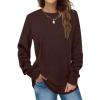 Uillui Casual 4-Way Stretch Shirts Womens Fall 2023 Fashion Long Sleeve Legging Tunic Tops Crewneck Sweatshirt Dressy Blouse view 2