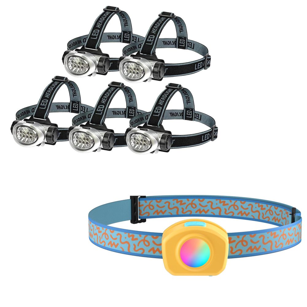 EverBrite 5-Pack LED Headlamp and Rechargeable Kids Headlamp