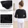 Ballet Wrap Top Girls Ballerina Sweater Fleece Dance Shrug Cardigan Long Sleeve Black Large view 4