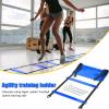 Football Training Equipment | Speed Agility Training Set, Including 1 Agility Ladder, 4 Steel Piles,12 Disc Cones ,1 Resistance Umbrella .| for Athletes/Sports Including Football & Basketball(Blue) view 4