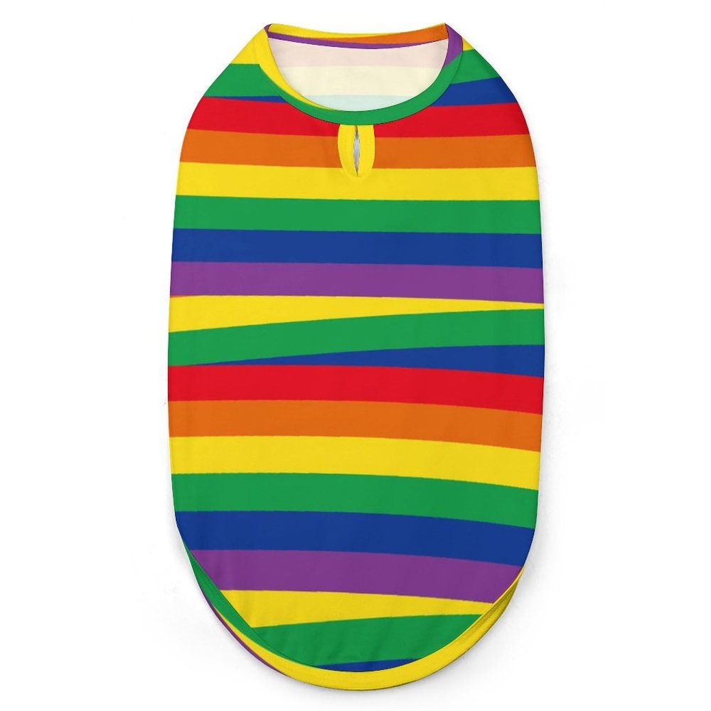 LGBT Rainbow The Gay Pets Shirt Vest Cute Dog Tank Top Soft Sleeveless T-Shirt for Puppy Kitty Cats M