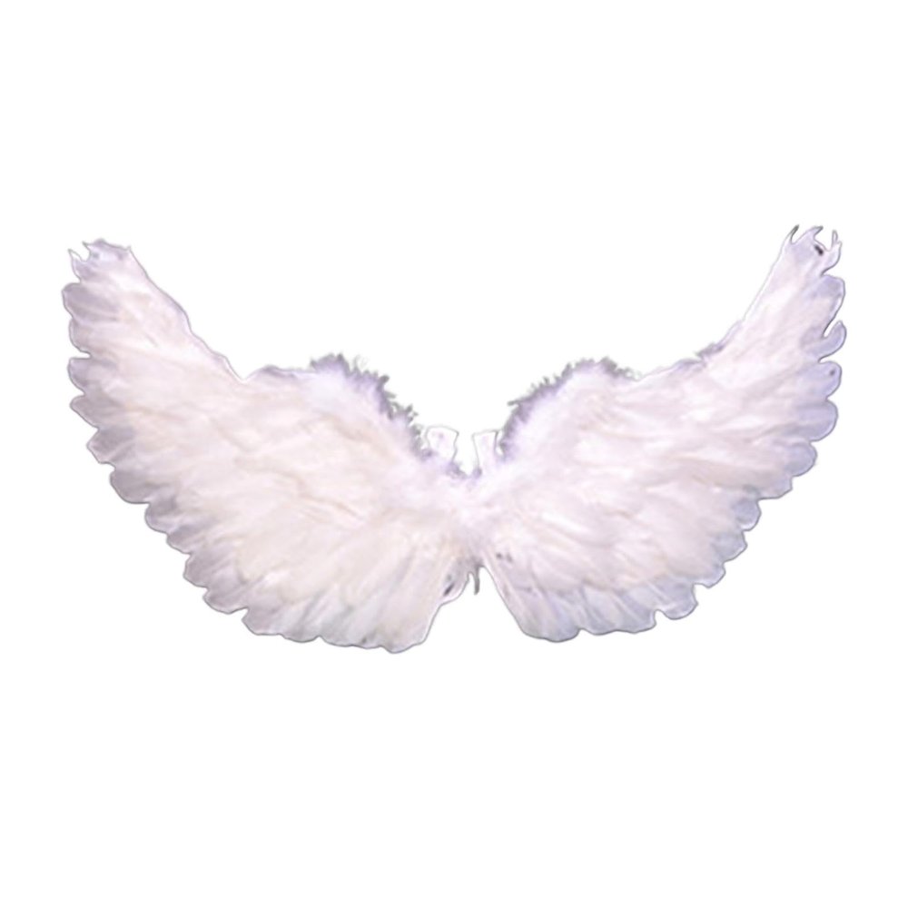 Creative Angel Feather Wings with Elastic Straps Bright Color Lightweight Costume Cosplay Wings Photography Props Halloween Supplies White