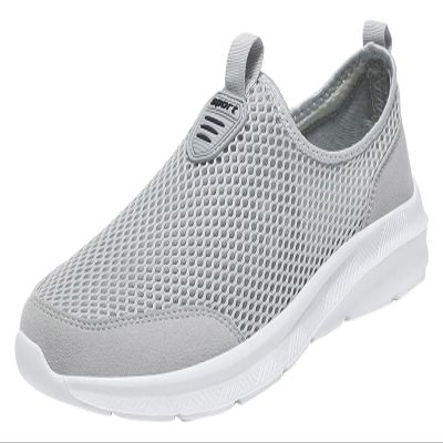 Men's Fashion Breathable and Comfortable Lace-up Sneakers Men's Non-Slip Wear-Resistant Casual Shoes Men's Loafers (Color : Gray, Size : 14)