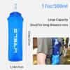 WRELS Soft Running Water Flask Soft Flasks Collapsible Soft Water Bottles Small BPA-Free for Sports Hiking Hydration Pack 5oz/8oz/17oz(BLUE,17oz) view 3