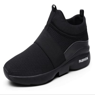 Men's Lightweight Running Shoes Comfortable Breathable Men's Walking Shoes Comfortable Non-Slip Loafers (Color : Black, Size : 14)