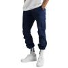 THWEI Mens Cargo Pants Casual Joggers Athletic Pants Cotton Loose Straight Sweatpants Navy M view 3