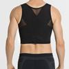 Maiyifu-GJ Men's Chest Vest Flat Corset Tank Top Clasp Bust Corset Rows Shapewear Compression Body Shaper Vest (Black,X-Large) view 3