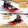 3Pack Plastic Snow Sled for Kids & Adults - 46.5"  19" Downhill Toboggan Snow Sled with Pull Rope & Handles- Flexible Toboggan Sleds Winter Snow Sledding for Outdoor, L view 3
