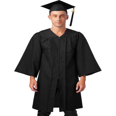 Eandarui Graduation Gown Robes Unisex Adult Matte Masters Degree Graduation Cap Judge Church Fancy Dress Black 3X-Large