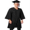 Eandarui Graduation Gown Robes Unisex Adult Matte Masters Degree Graduation Cap Judge Church Fancy Dress Black 3X-Large view 2