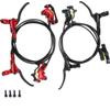 DJC 4 Pistons Hydraulic Brake Caliper MTB Left Front Right Rear Oil Brake HB876,Pair Black view 1