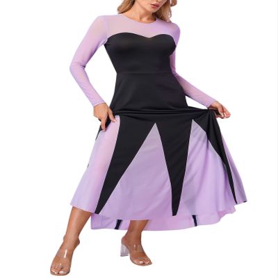Alvivi Women's Gothic Cocktail Dresses Sweetheart A-Line Maxi Dress Sea Witch Mermaid Role Play Costumes Black Medium