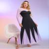 Alvivi Women's Gothic Cocktail Dresses Sweetheart A-Line Maxi Dress Sea Witch Mermaid Role Play Costumes Black Medium view 2