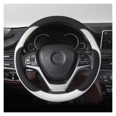 FUERU Car Steering Wheel Cover Set Universal Car Steering Wheel Cover Breathable Ice Silk Grip Comfortable Fashion Car Interior (Color : 5#)