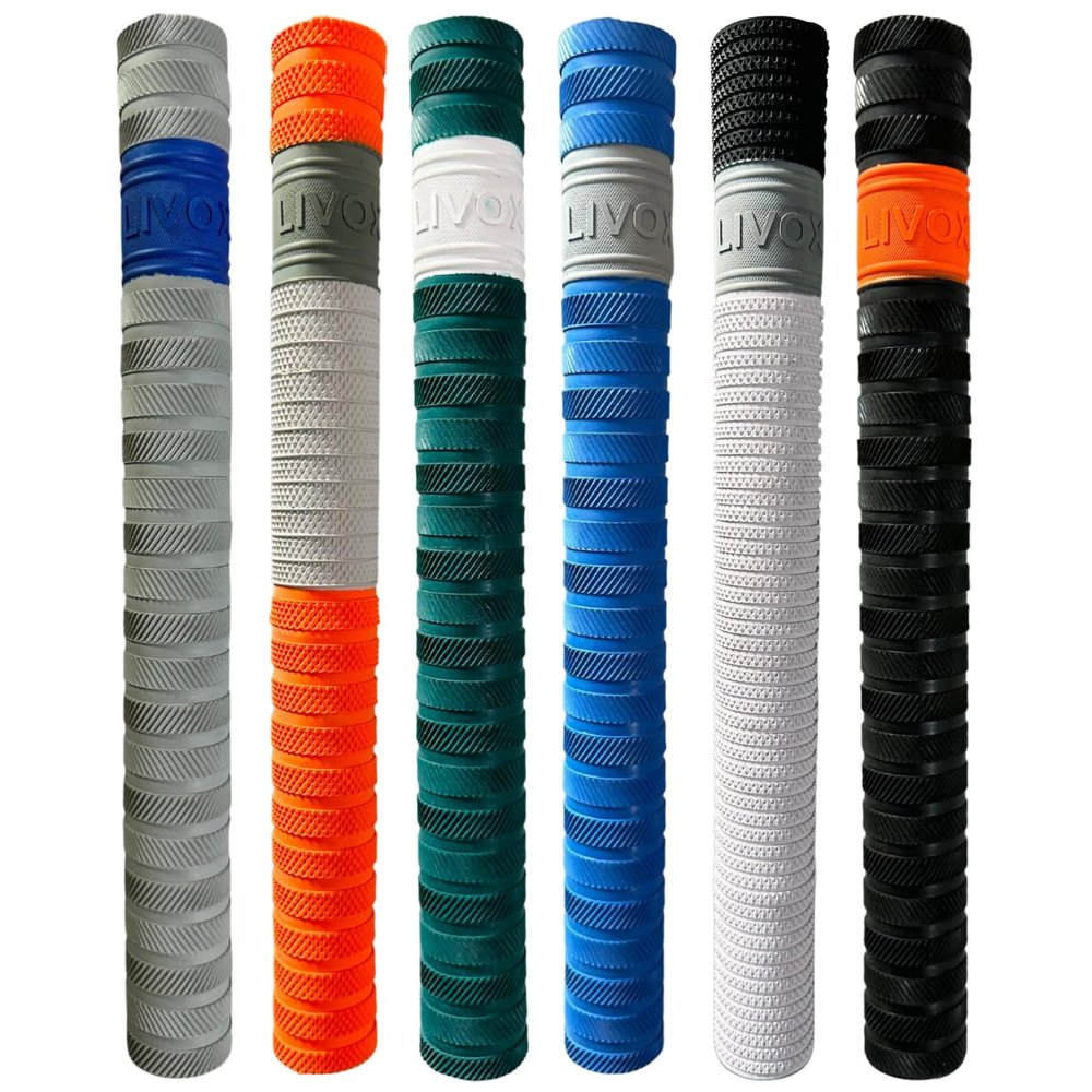 LIVOX Thunderblade, Dynamic And Bracelet Texture Cricket Bat Handle Grips pack of 6 Super Tacky
